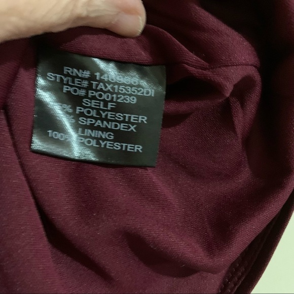 Crystal Doll Red Burgundy Sequins Crop Top/Skirt. Mini/Midi 2-piece set. Size 3 - Picture 9 of 13